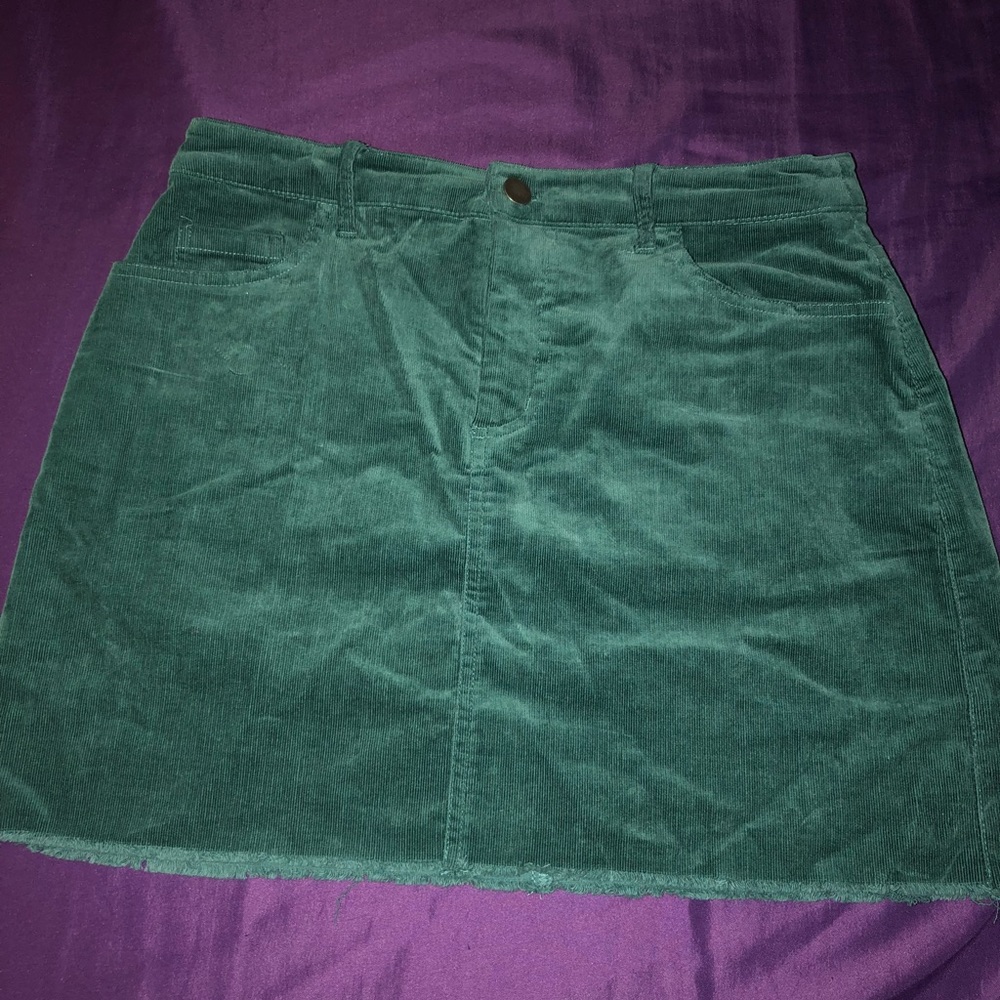 Teal Cord Skirt